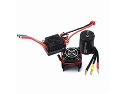 Kit Motor Brushless 3650 3100kv + Esc 60a + Capa Dissipadora Para Carro E Barco Controle Remoto 1:8/1:10