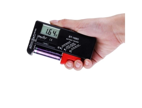 Testador De Pilhas Digital Zamus Para Aa, Aaa, C, D, Pp3, 9v, 1.5v, Pilhas Botão, Funciona Sem Pilha