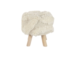 Repousa Pés Home Esprit Bege Boho 40 X 40 X 40 Cm