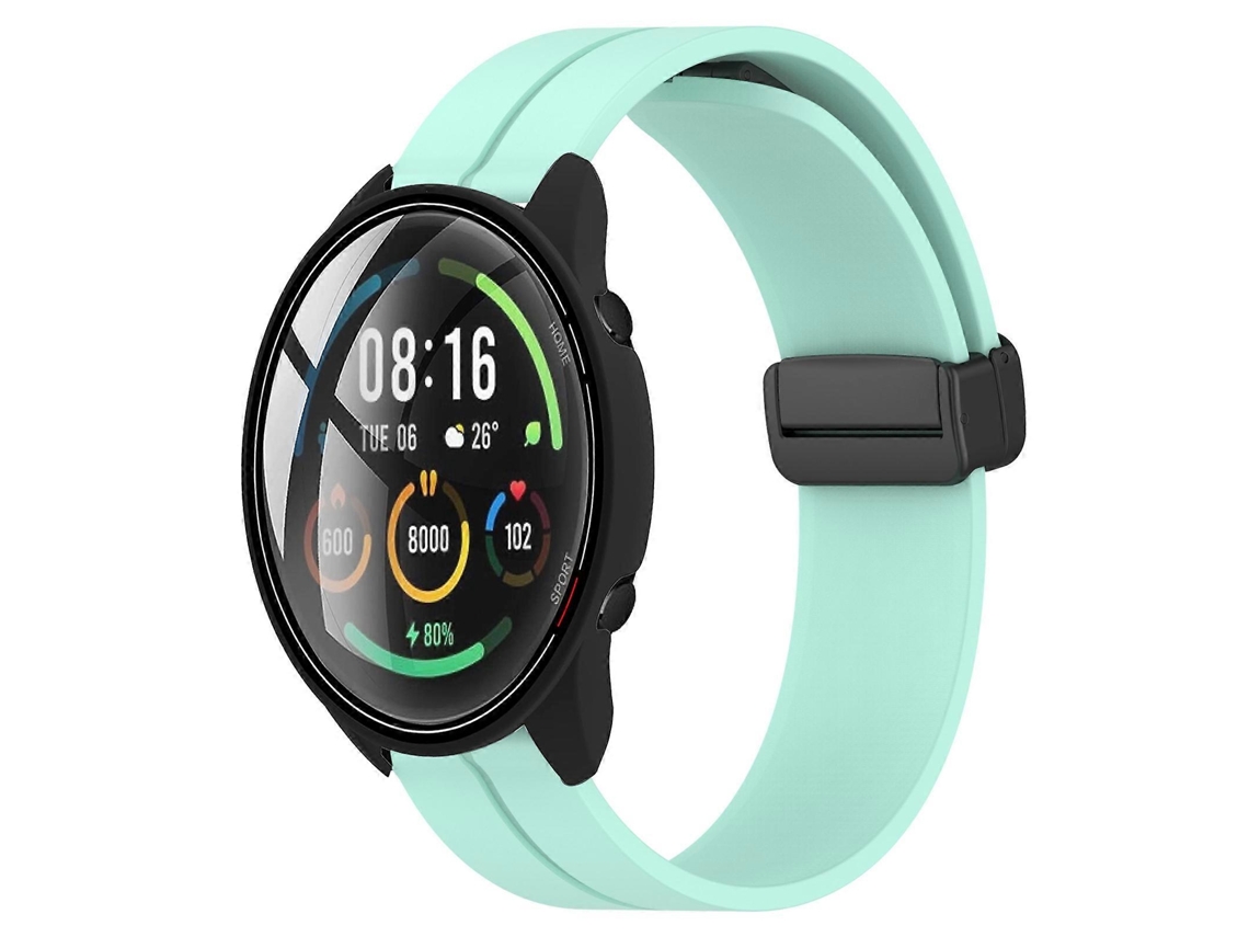 Pulseira De Silicone Com Fecho Magnético Para Xiaomi Mi Watch, 22 Mm, Cor Sólida.