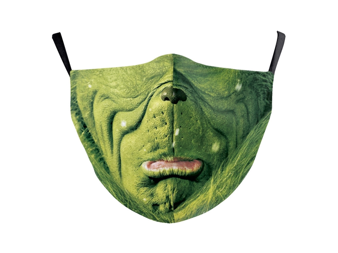 Máscara Facial Reutilizável 3d Grinch S/MARCA