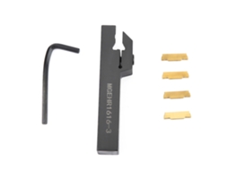 Laxiscreed Ferramenta Para Torno Cnc De Corte E Grooving Com 4 Inserts Dourados