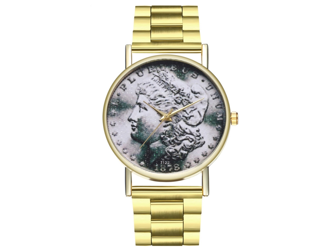 Relógio de Pulso Unissex Zhoulianfa Clássico com Pulseira de Aço e Movimento Quartz