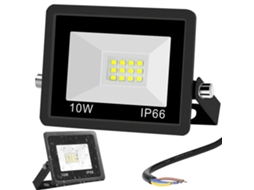 Refletor Led, 10w, 6000k, Ip66, Resistente À Água, Para Destaque Em Teto, Jardim, Fachada Ou Áreas Exteriores