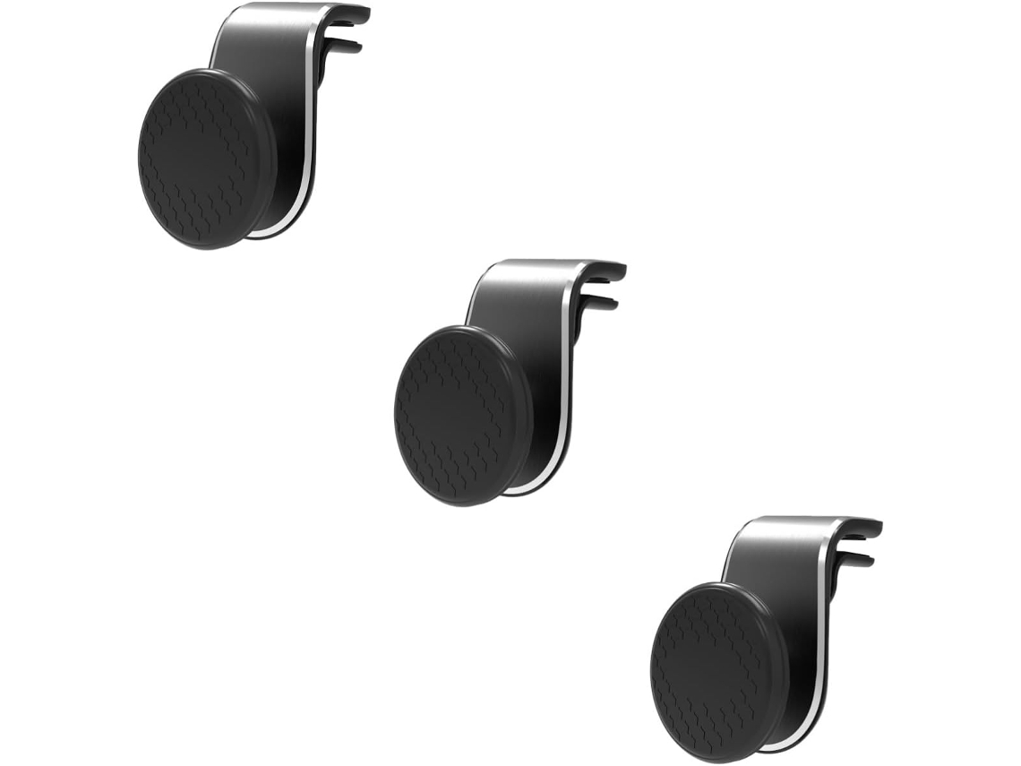 Suporte Magnético Para Celular Veicular De 3 Peças, Textura Fosca Polida, Direção Segura, Design Simples.