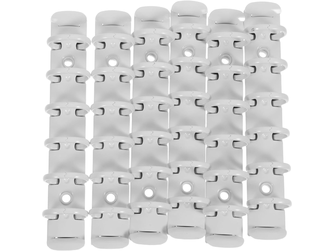Conjunto de 6 argolas metálicas A7 acorrentadas, mecanismo de substituição na cor transparente, pentes de metal.