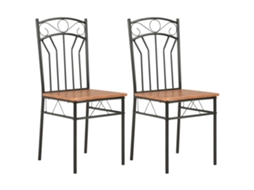 Vidaxl Cadeiras De Jantar 2 Pcs Mdf Castanho