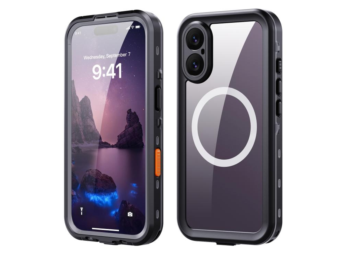 Capa Para Iphone 17 Redpepper Transparente Com Pontos, Proteção Tripla Ip68 À Prova Dágua E Magsafe