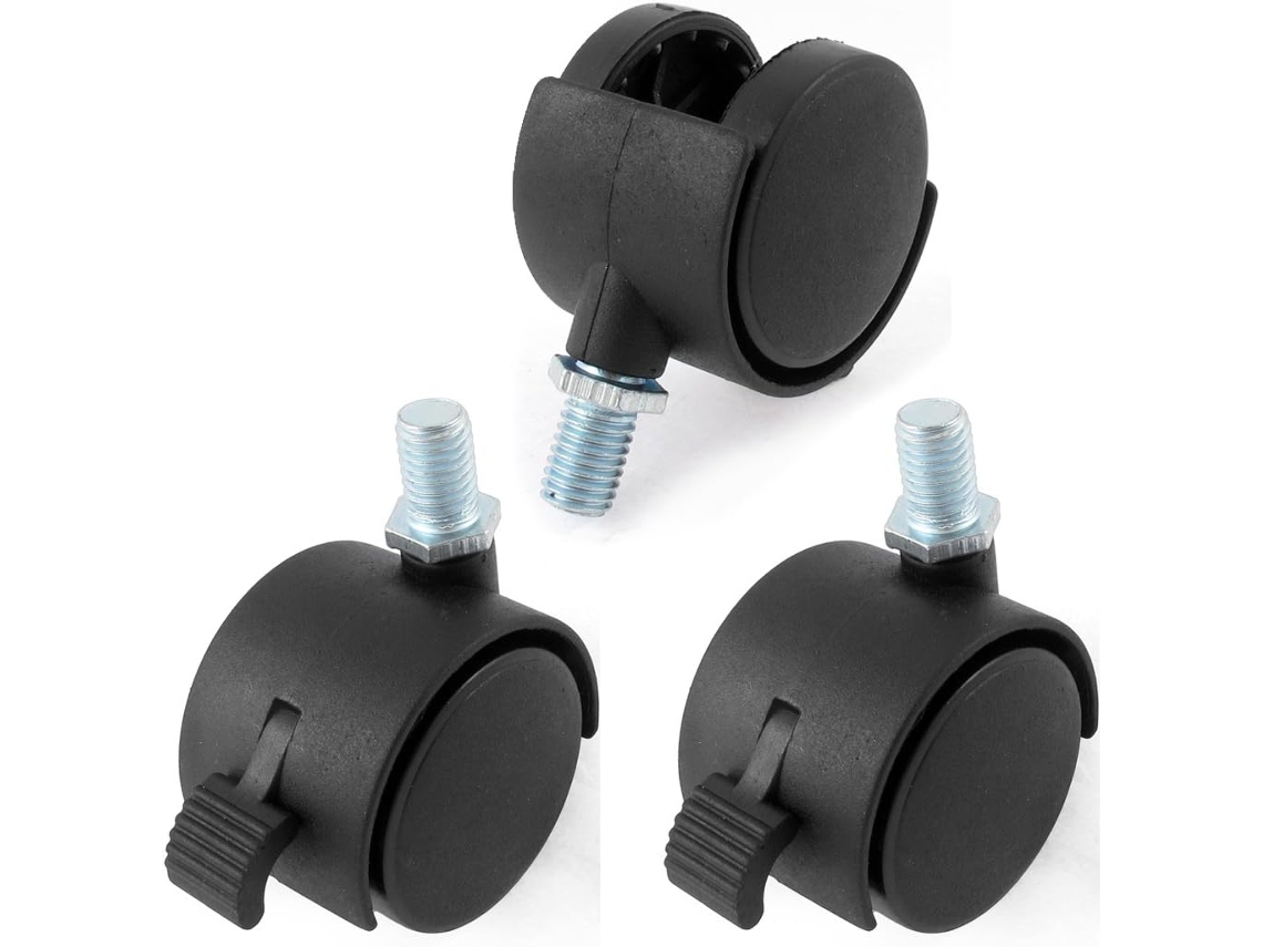 Rodízios Giratórios De Nylon Aexit Com, (3 Peças), Com Freio