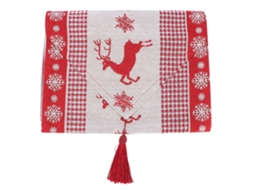 Laxiscreed Toque De Mesa Natal Com Estampa De Alce Para Decoração Festiva Natalícia