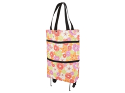 Carrinho de Compras Dobrável com Rodas para Adultos, Bolsa de Grande Capacidade com Rodas, Tamanho Extra Grande, 1 Unidade. GOKOCO