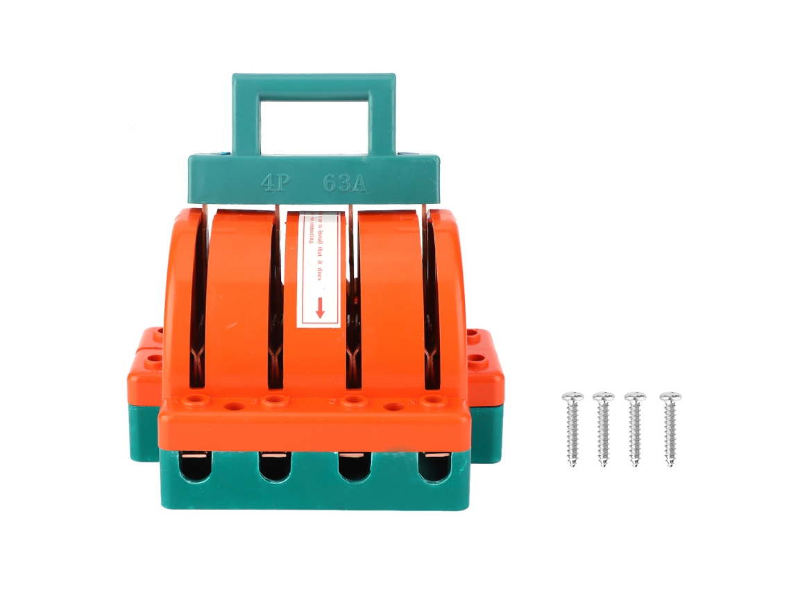 Chave De Interrupção De Lâmina Dupla 4p 63a Ac380v Laranja Vermelha Para Equipamentos Elétricos