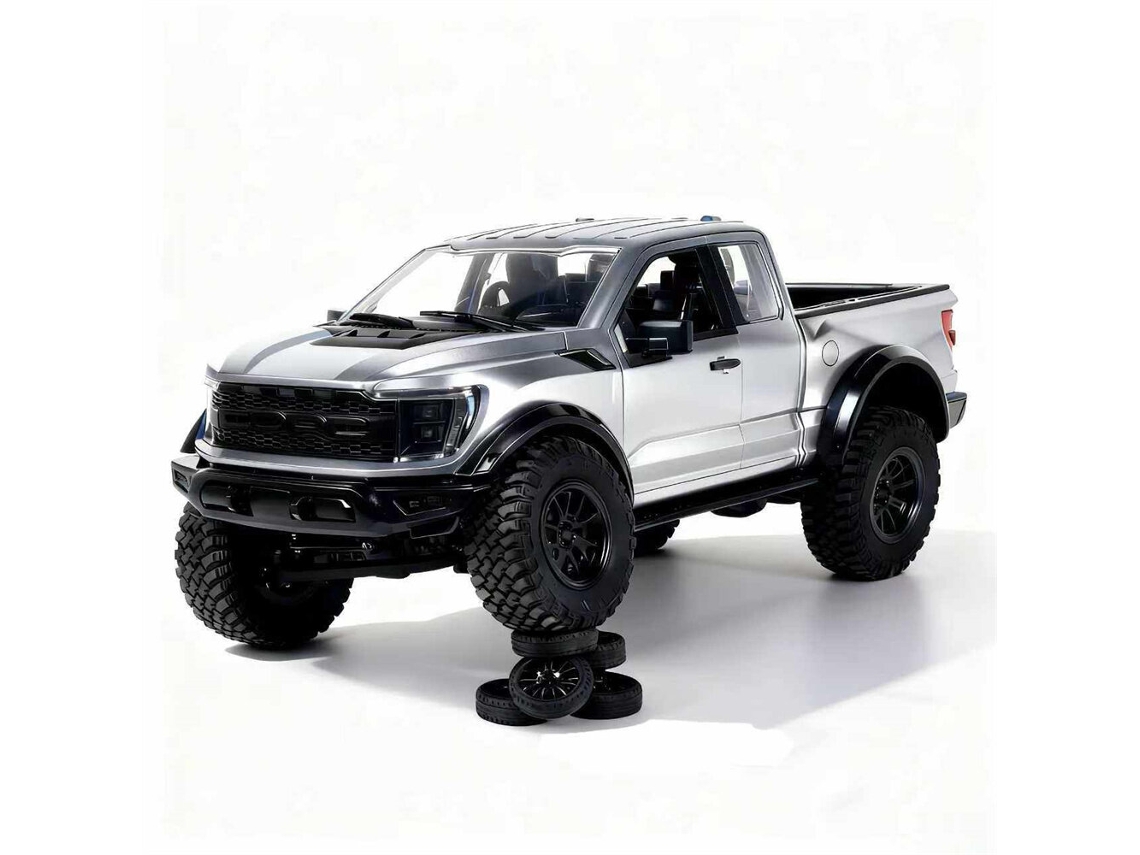 Carro Rc Hstar R12 01q F150 Rtr 1/12 2.4g 4wd Vermelho 2 Vel Rock Crawler Off road Luz Led Eixo Metal Brinquedo MDUG