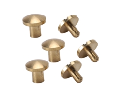 Kit De 50 Revestimentos De Latão Diy 8mm Parafuso De Ranura Revestimento Curvo Decorativo Para Couro Bolsas Calças Papel 5mm/0.2in
