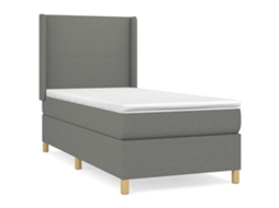Box Spring Bed, Box Spring Beds Vidaxl Cinzeto Tecido (90 X 200 Cm)