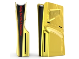 Capa Protetora Fina Para O Disco Do Ps5 Com Orifícios De Ventilação, À Prova De Poeira E Com Acabamento Banhado A Ouro.