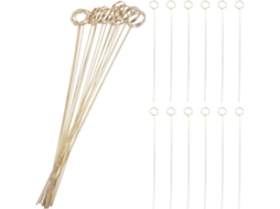 Conjunto 40 Prendedores Cartão Redondos Metal Estampa Floral Dourada Criativos Resistentes Reutilizáveis GOKOCO