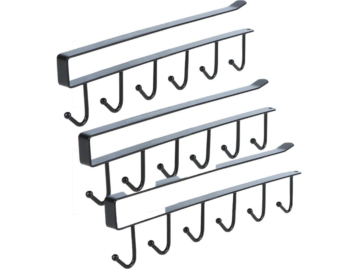 Ganchos de Armazenamento para Xícaras, Taças de Vinho, Utensílios de Cozinha, Cintos e Lenços Gancho para Pendurar Sob o Armário BRILVIBERA