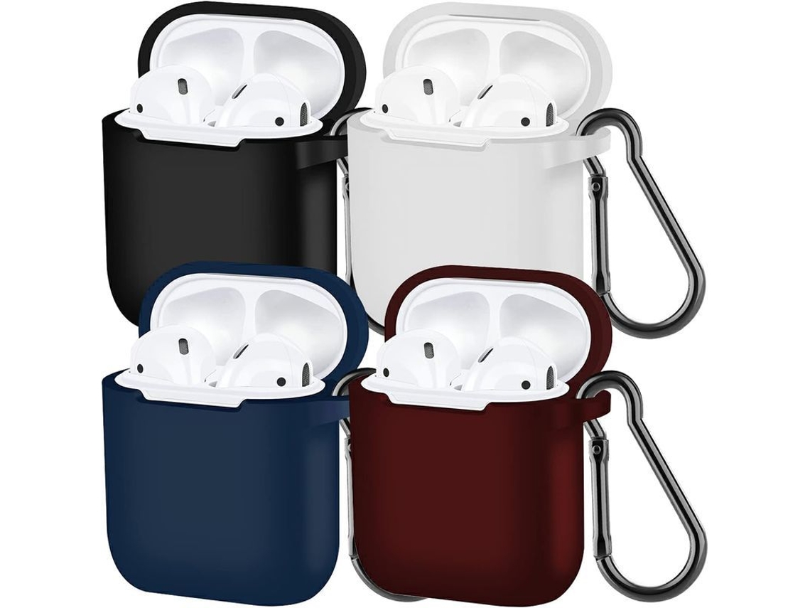 2026 capa para Airpods 1ª e 2ª Geração 4 Pacotes (preto/branco/azul Marinho/vinho)
