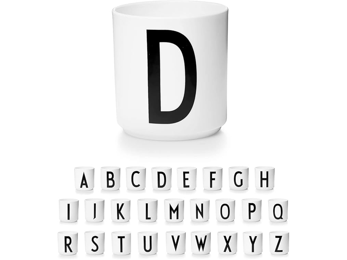 Caneca De Café Com Letra / Em Estilo Simples Aquaforge (letra D)