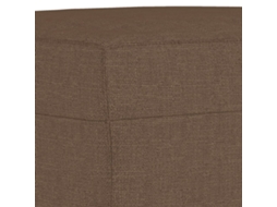 3 Pcs Conjunto de Sofás com Almofadas Tecido Castanho MAISON EXCLUSIVE