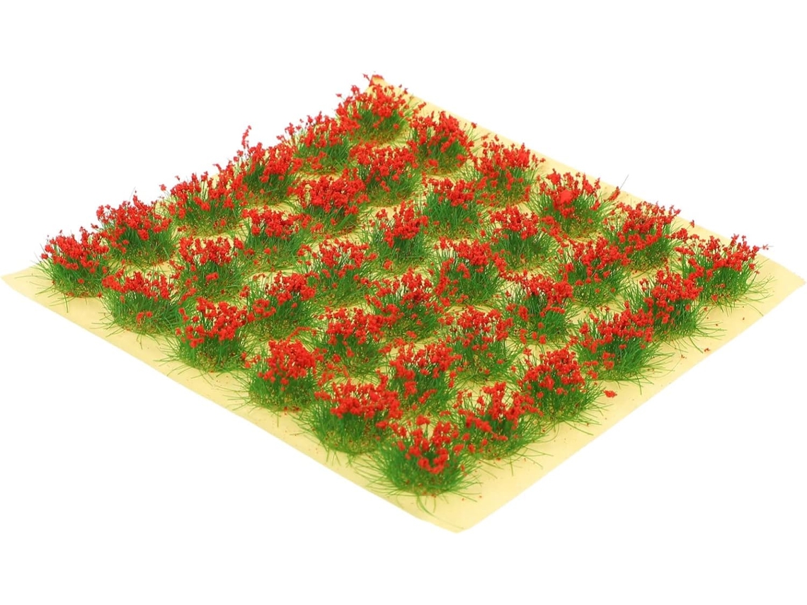 Grama em miniatura em formato de tufo, bordas em modelos estáticos e simulações de paisagem. Gokoco