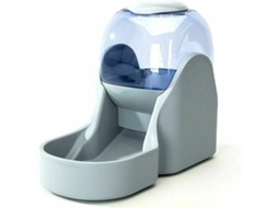 Dispensador de Água e Ração Seca, 5 Kg para Cães e Gatos, de Plástico para Animais de Estimação, Comedouro Cinza AQUAFORGE