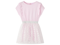 Vestido De Criança Com Folhos Rosa-claro 104