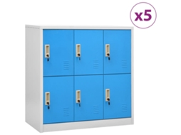 Locker Cabinet, Locker Cabinets Vidaxl Azul Aço (n/a)
