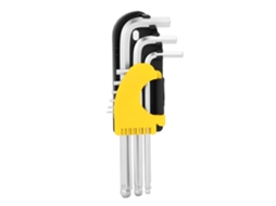Conjunto de Chaves Allen Cr v 9 Peças 1.5 10mm com Ponta Esférica