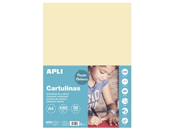 Pacote De 50 Cartolinas A4 170g Sem Ácido Adequado Para Uso Escolar Cor Marfim Apli