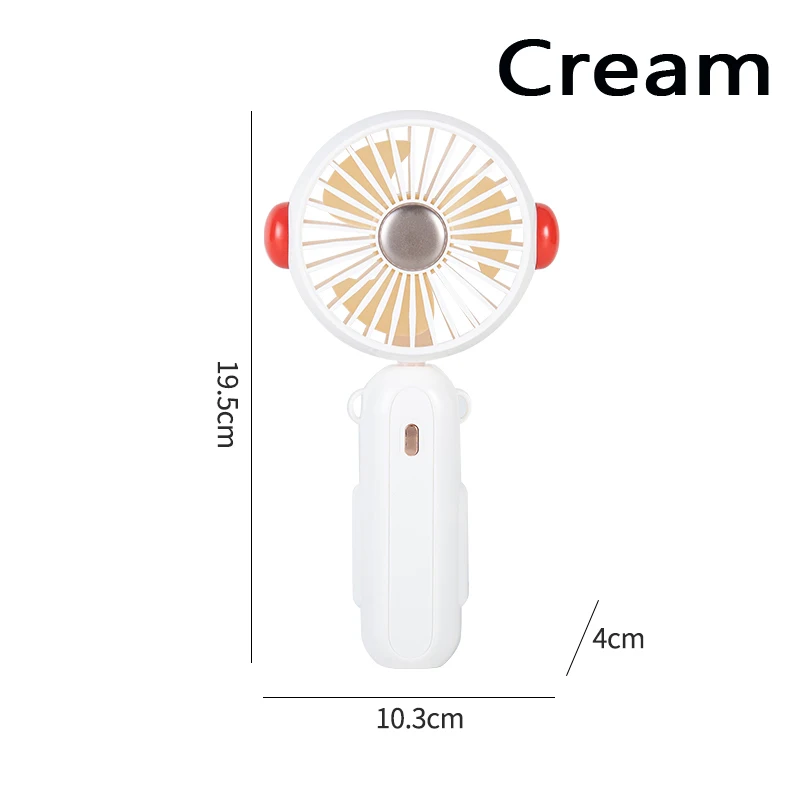 (branco) Mini Ventilador Portátil Silencioso De Três Velocidades, Pode Ser Colocado Sobre Uma Mesa, Carregamento Usb.