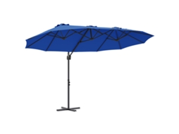 Conjunto 1 Parasol Outdoor Vidaxl Azul Poliéster (372 X 198 X 243 Cm)