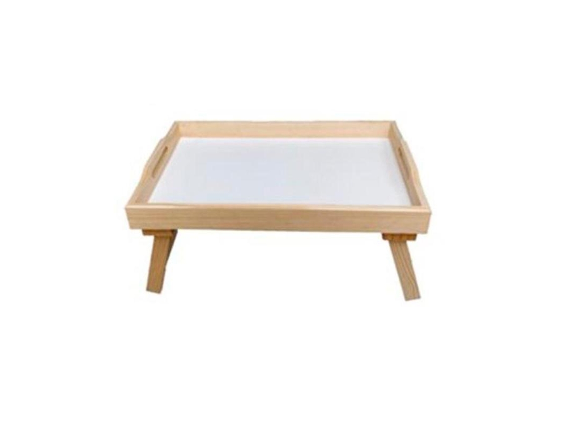 Bandeja cama con patas madera 40x24 cm