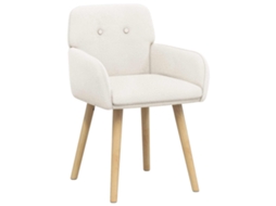 Conjunto 2 Cadeiras De Jantar Vidaxl Creme Bouclé (59 X 57 X 85 Cm)