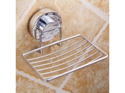 Porta sabonete com ventosa de aço inoxidável 304, sem furar, para banheiro e cozinha, prateado | S/MARCA
