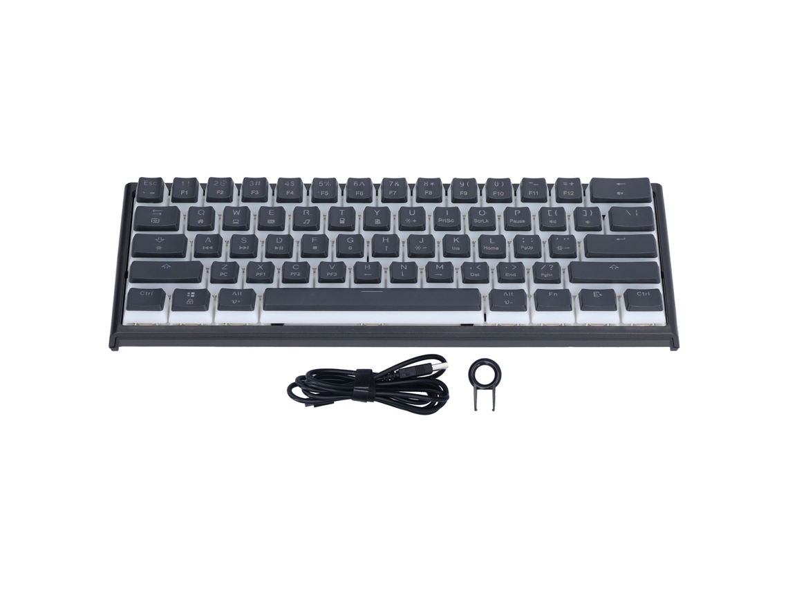 Teclado Mecânico Magic Refiner Mk25 61 Teclas Switch Azul Com Iluminação Usb Fio Portátil Para Games