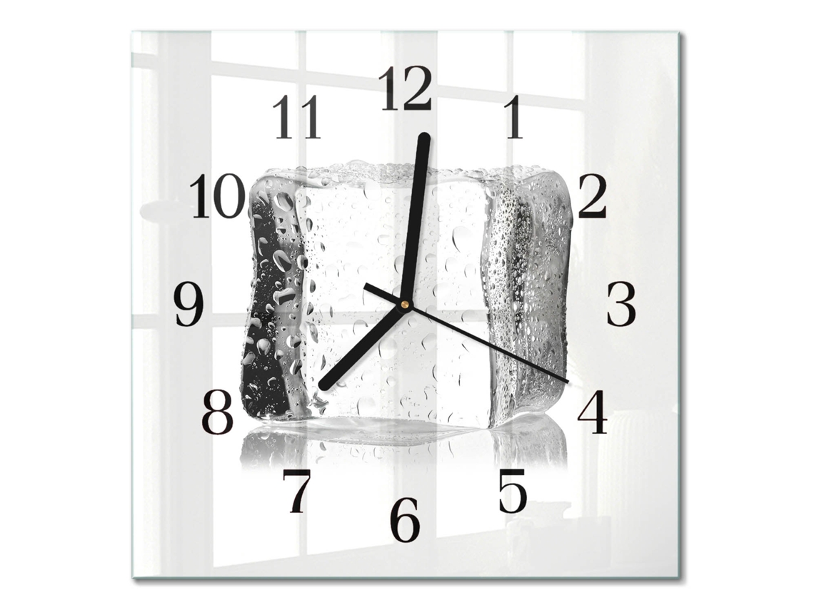 Relógio De Parede De Vidro Cinzento Espelharte (30x30 Cm)