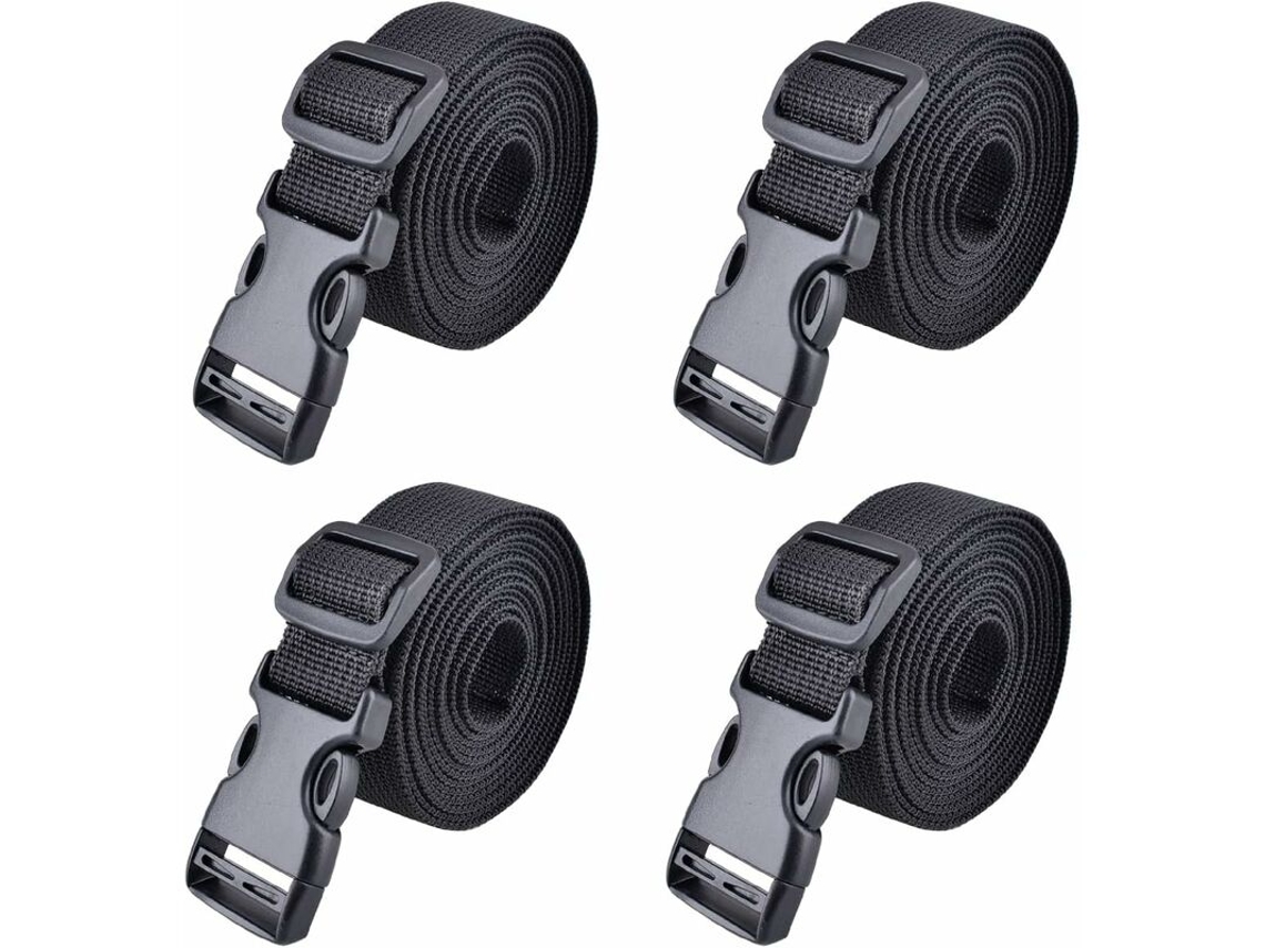 Cinta De Liberação Rápida, Cinta De Catraca Plástico, Cinta De Fixação Bagagem(1, 88 M× 25 Mm, Preta)