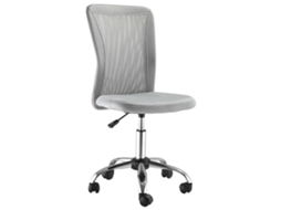 Cadeira de Escritório Ergonômica, altura ajustável, base cromada, giro de 360° e estofamento em tela cinza ZENCORE SERVICES