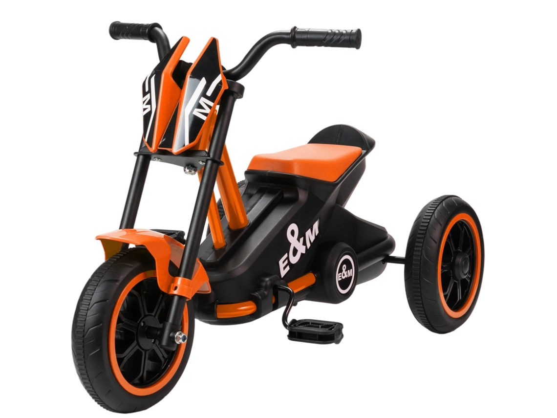 Triciclo. Bicicleta Infantil. Roda. Bicicleta Infantil com Pedal. Bicicleta de Equilíbrio para Crianças de 18 a 36 Meses. Aço. 79x44x47 Cm. Laranja Ge