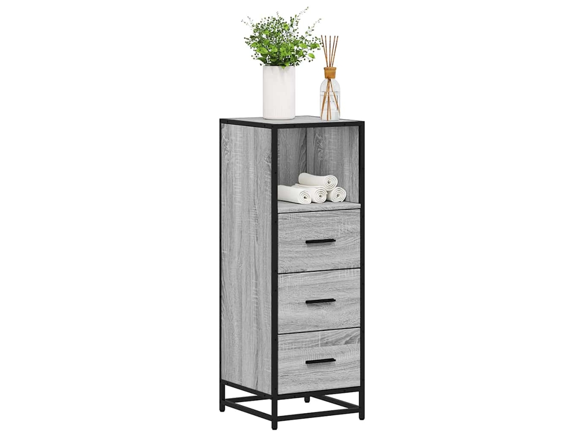 Vidaxl Armário Wc 35x37,5x100 Cm Derivados De Madeira Sonoma Cinzento