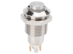 Interruptor Push button Metal 10mm Impermeável Auto bloqueio