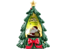 Figura De Resina Navideña Com Luzes Led, Ornamento De Mesa Papai Noel, Decoração De Natal 17cm