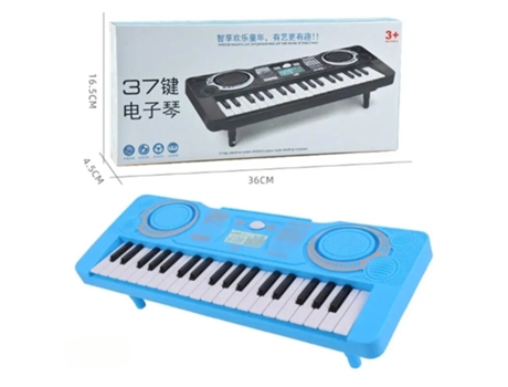 Piano Analógico Eletrónico para Crianças Instrumento Musical Educativo Brinquedos para Bebés 37 Teclas LUGA