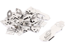 Conjunto de 8 Travas Segurança para Cadeado em Aço Inoxidável Porta Gaveta Armário 70mm CHABERLU