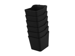 Conjunto De 6 Suportes Para Canecas Em Painel Perfurado Preto, Organiz
