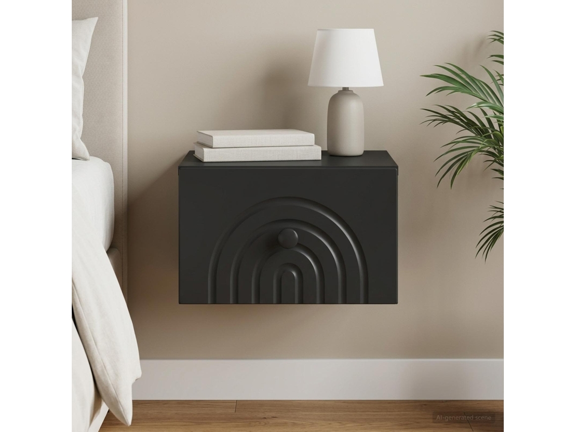 Vidaxl Gabinete De Canto Montado Na Parede Preto 33 X 34,5 X 20 Cm