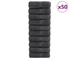 Vidaxl Toalhas Rosto Premium Solund 50 Pcs 15x21 Cm 600g/m2 Antracite