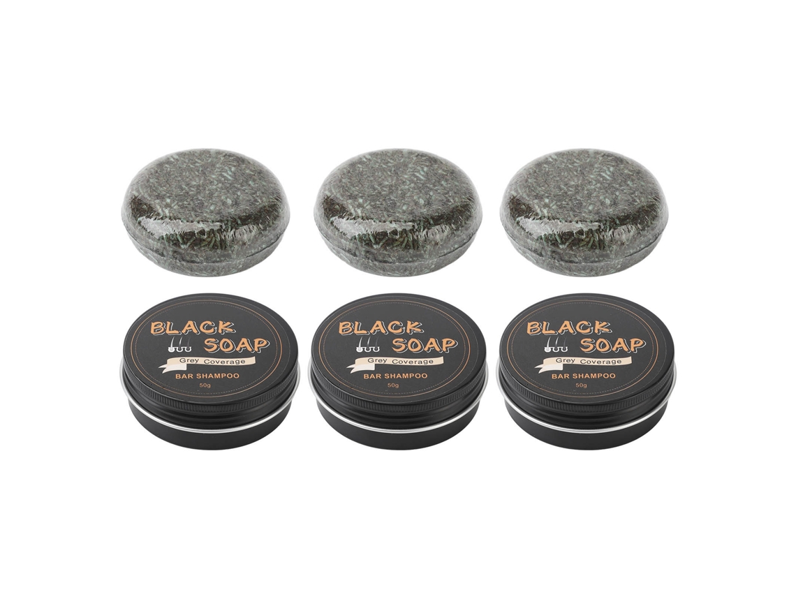 2026 3pcs Barra de Champú Oscurecedora de Cabello Suave Nutritiva Y Limpiadora